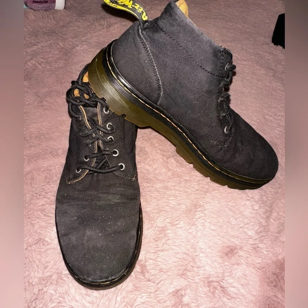 Dr. Martens Bonny Black Canvas Lace Up Chukka Boots Men’s 10 punk goth grunge